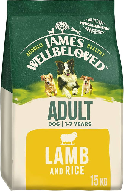 James Wellbeloved Lamb and Rice Adult Dog Food - BB March 26