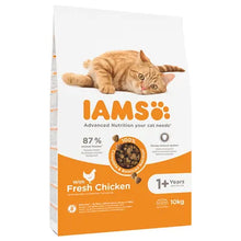 10KG Iams Advanced Nutrition Adult with Chicken Cat Food - Damaged Packaging