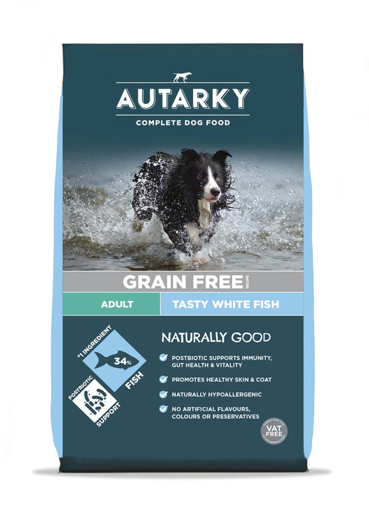 12KG Autarky Grain Free white fish Dog Food - Discounted Stock