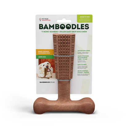 Bamboodles T Bone Roast Chicken Flavour Chew Toy for Dogs