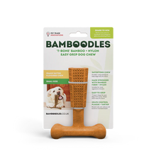 Bamboodles T Bone Chew Toy for Dogs Peanut Flavour