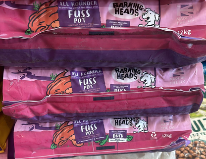 Barking Heads All Hounder Fuss Pot Grain Free Duck Dog Food - Discounted Stock