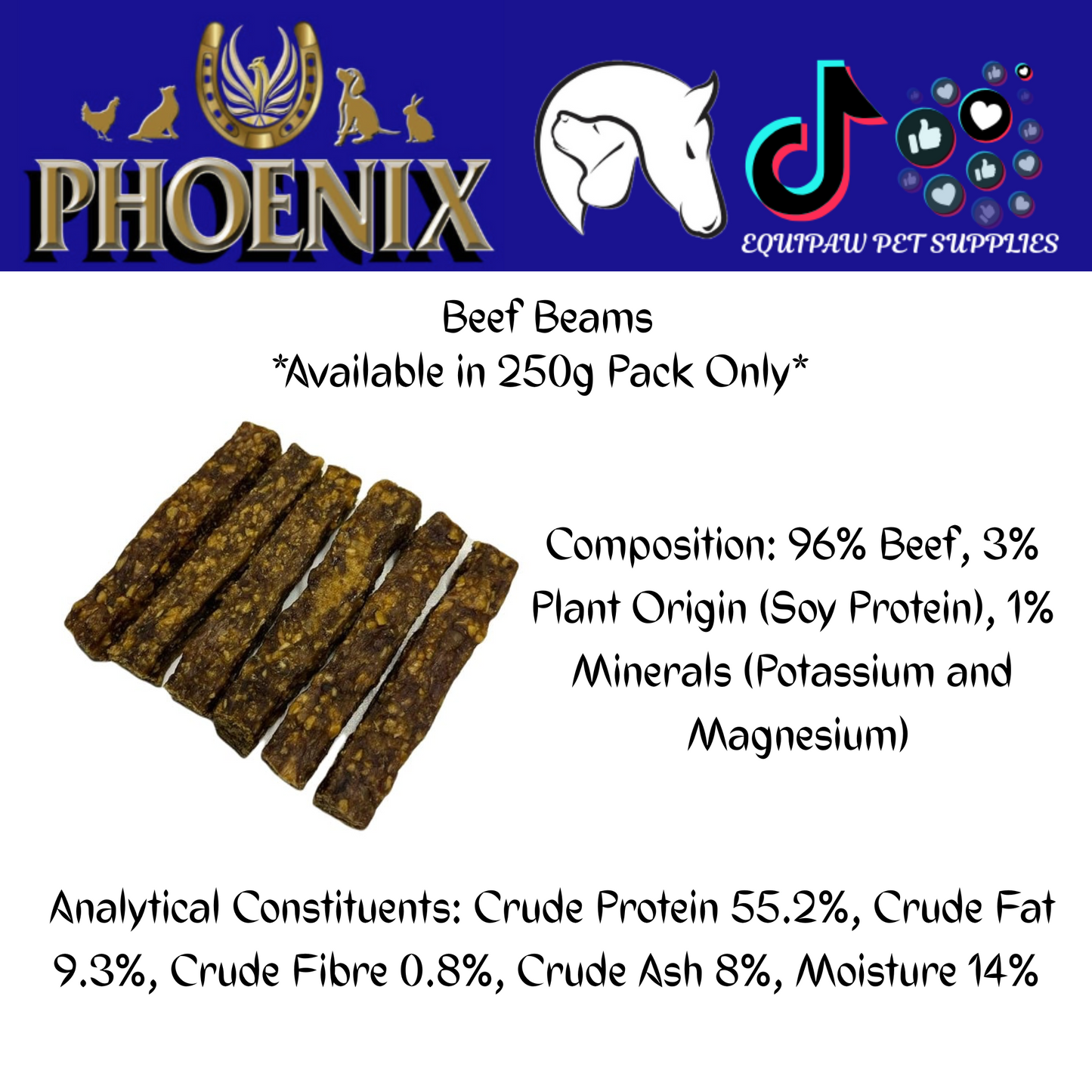 250g Beef Beam Sticks