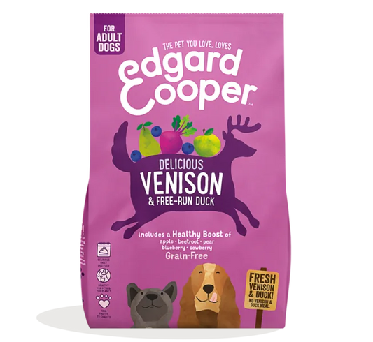 12KG Edgard Cooper Fresh Venison & Free-Run Duck Dog Food - Discounted Stock