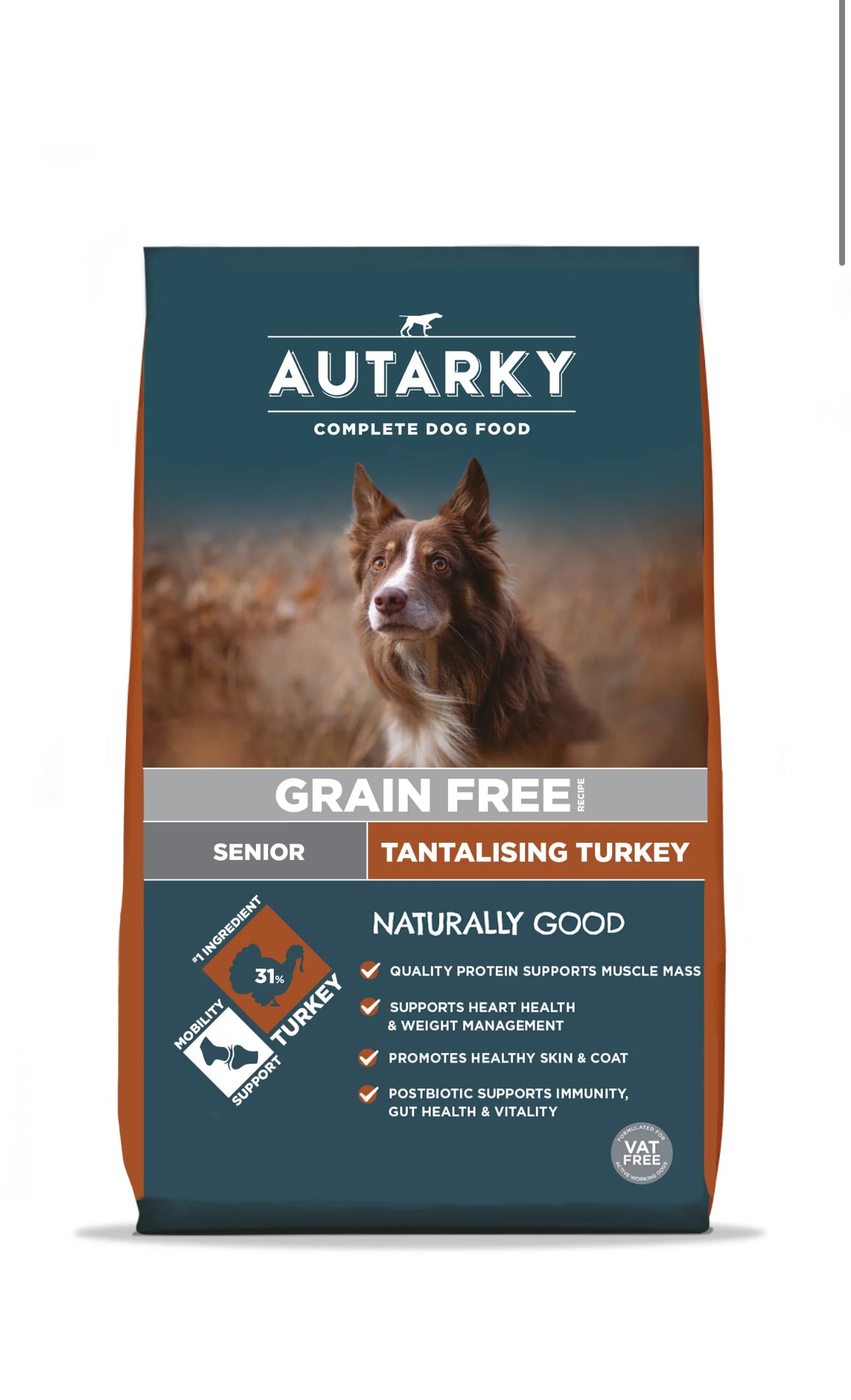 12KG Autarky Grain Free Senior Turkey Dog Food - Discounted Stock