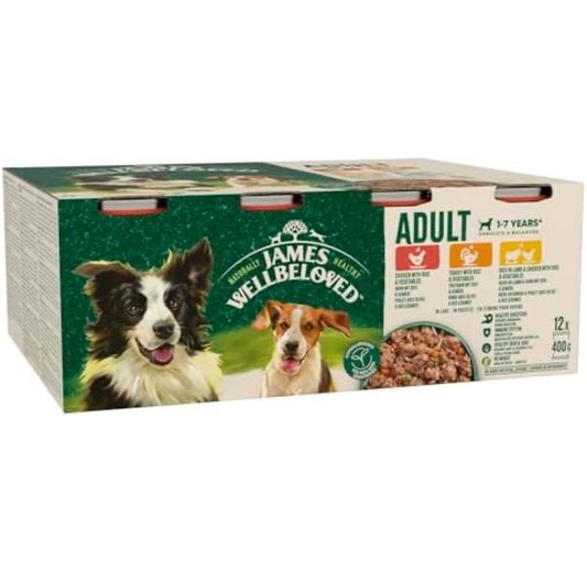 James Wellbeloved Adult Mixed Variety Dog Food 400g Cans
