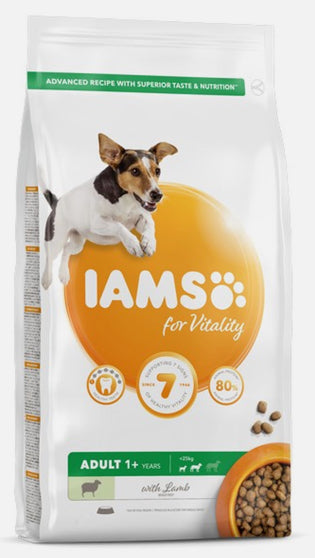 Iams Vitality Adult Small/Med Lamb 12kg - Discounted Stock