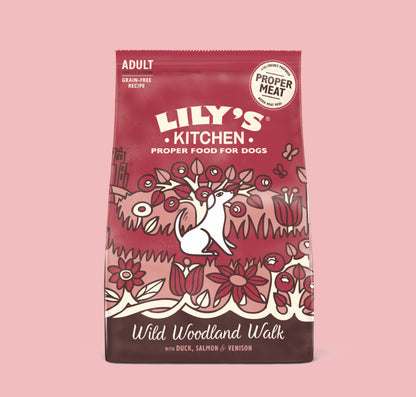 Lily’s Kitchen Wild Woodland Walk with Duck, Salmon & Venison Dog Food - Discounted Stock
