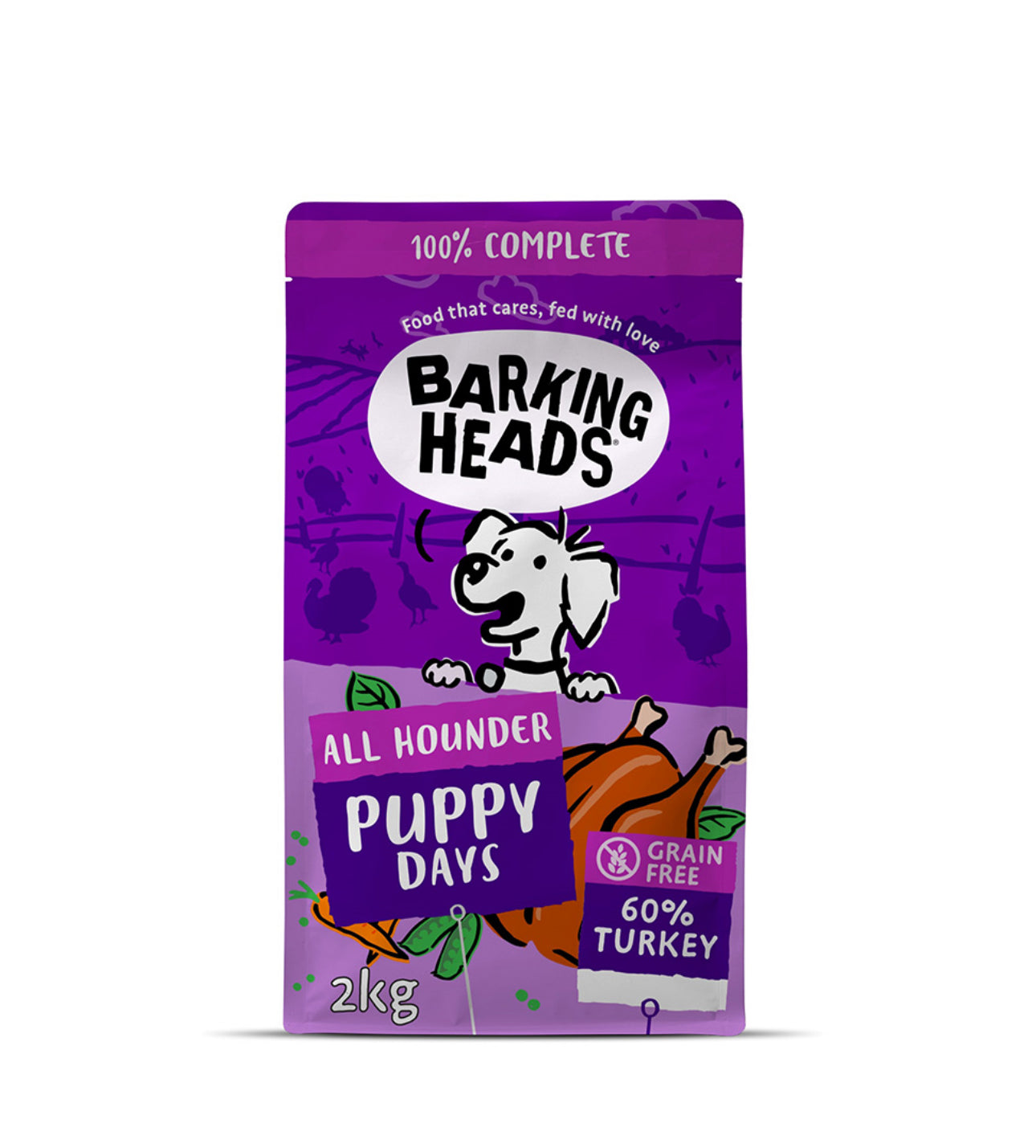 Barking Head All Hounder Puppy Days Turkey & Sweet Potato Dog Food Discounted Stock