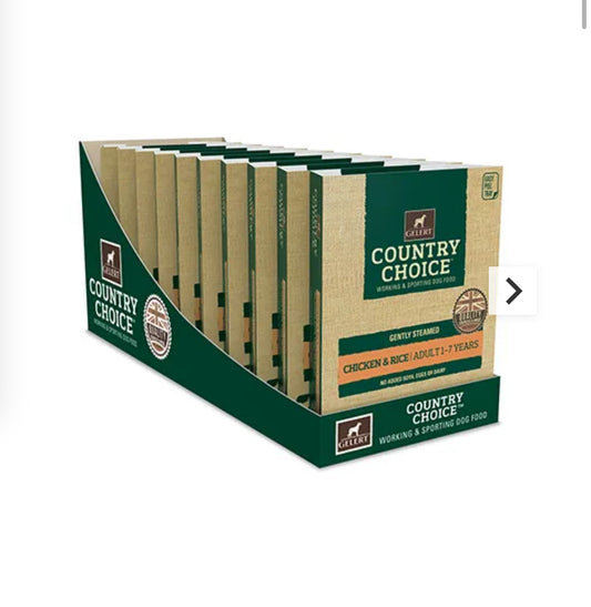 10x395 Gelbert Country choice adult working dog chicken & rice - discounted stock