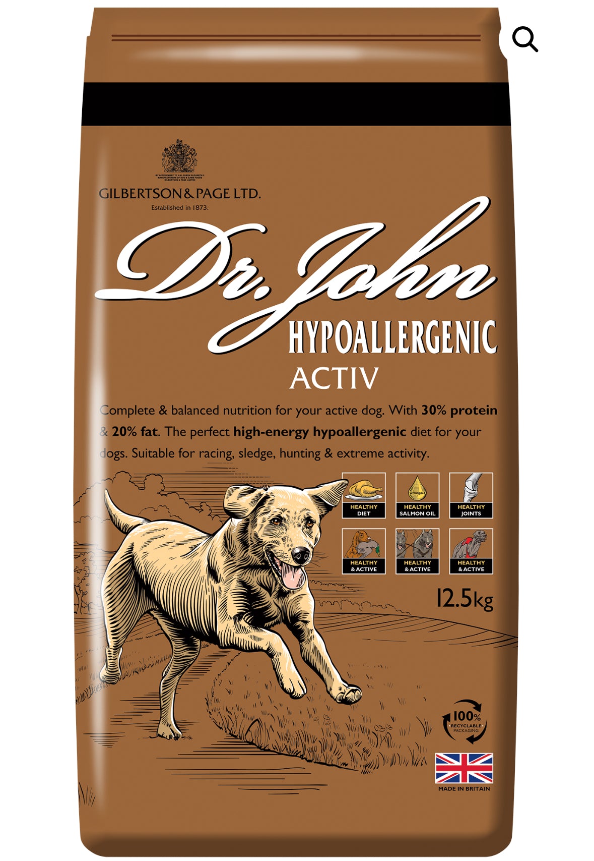 15kg Dr John Hypoallergenic Active Chicken Dog Food - Discounted Stock