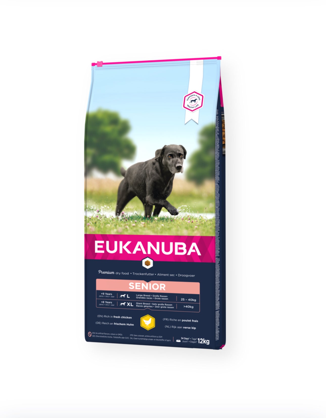 12KG Eukanuba Senior Large Breed Chicken Dog Food - Discounted Stock