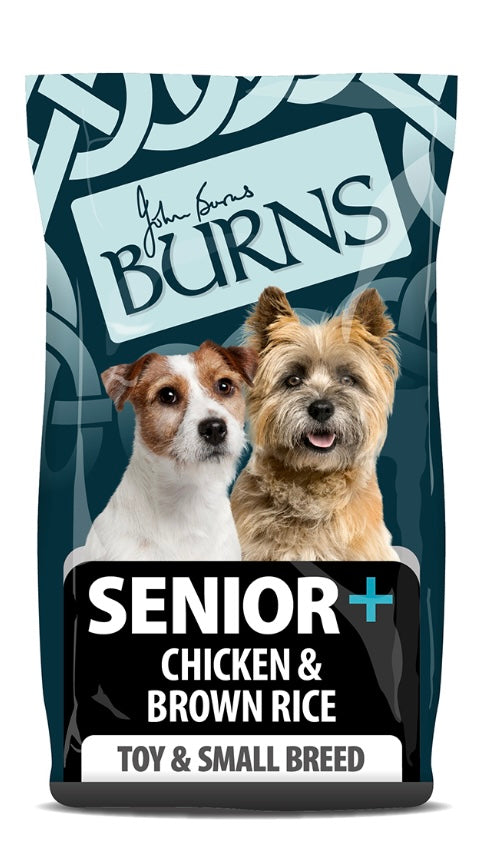 Burns Senior+ Toy & Small Breed
Chicken & Brown Rice - Discounted Stock 6KG