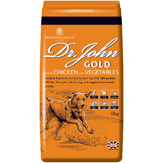 15KG Dr John Gold Chicken with Veg Dog Food