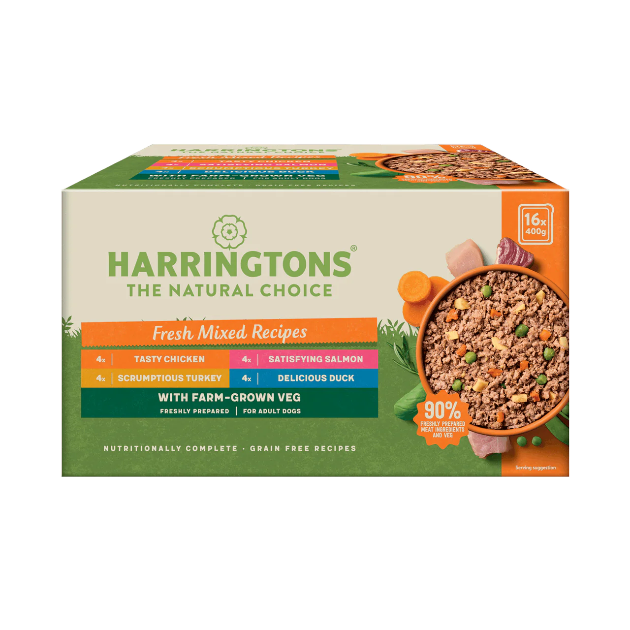 Harringtons Fresh Variety Recipes with Veg Adult Grain Free 16x400g