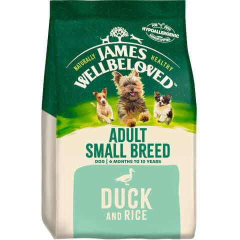 7.5KG James Wellbeloved Small Breed Duck and Rice - Discounted Stock