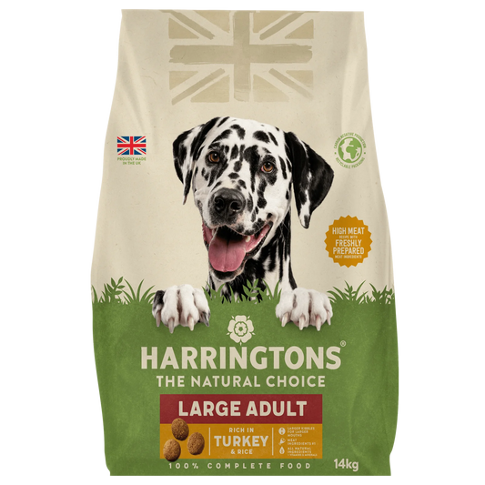 14KG Harringtons Large Breed Turkey and Rice Dog Food - Discounted Stock