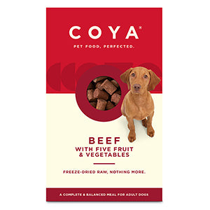 750g Coya Freeze-Dried Raw Dog Food - Beef or Chicken Flavour - Discounted Stock