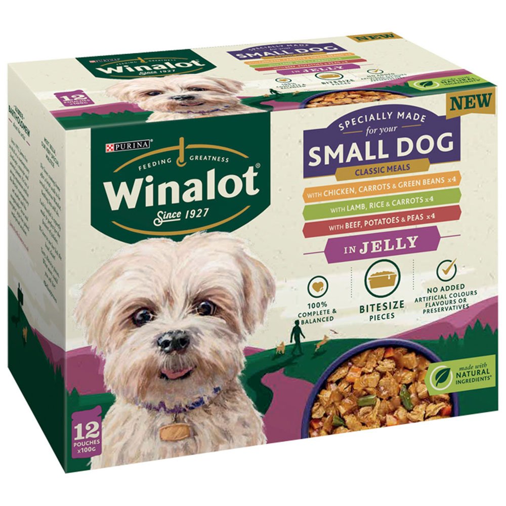 12x100g Winalot Small Dog Classic Meals in Jelly - Discounted Stock