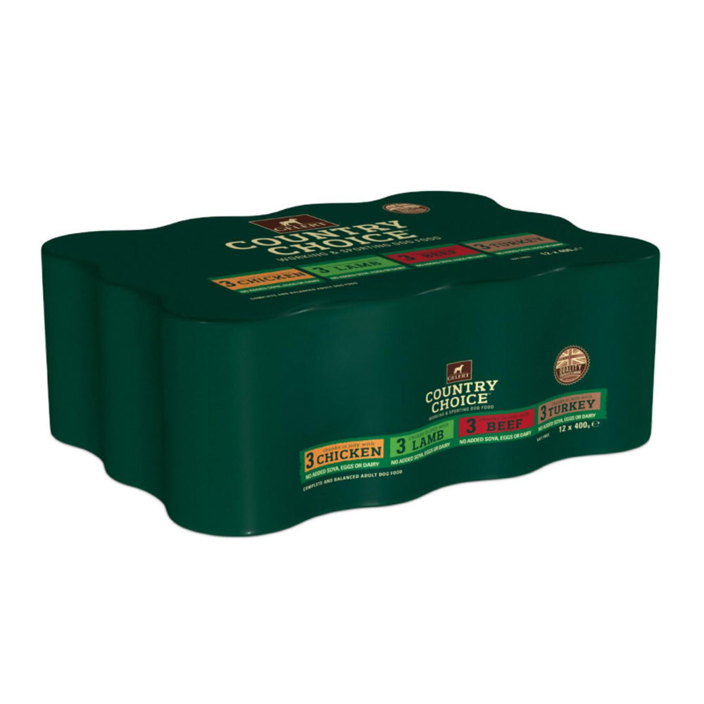 12x400g Country Choice working & Sporting Dog Food - Damaged Packaging