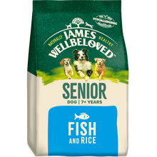 15kg James Wellbeloved Senior Fish & Rice Dog Food - Discounted Stock