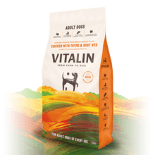 12KG Vitalin Chicken with Thyme & Root Veg Adult Dog Food - Discounted Stock