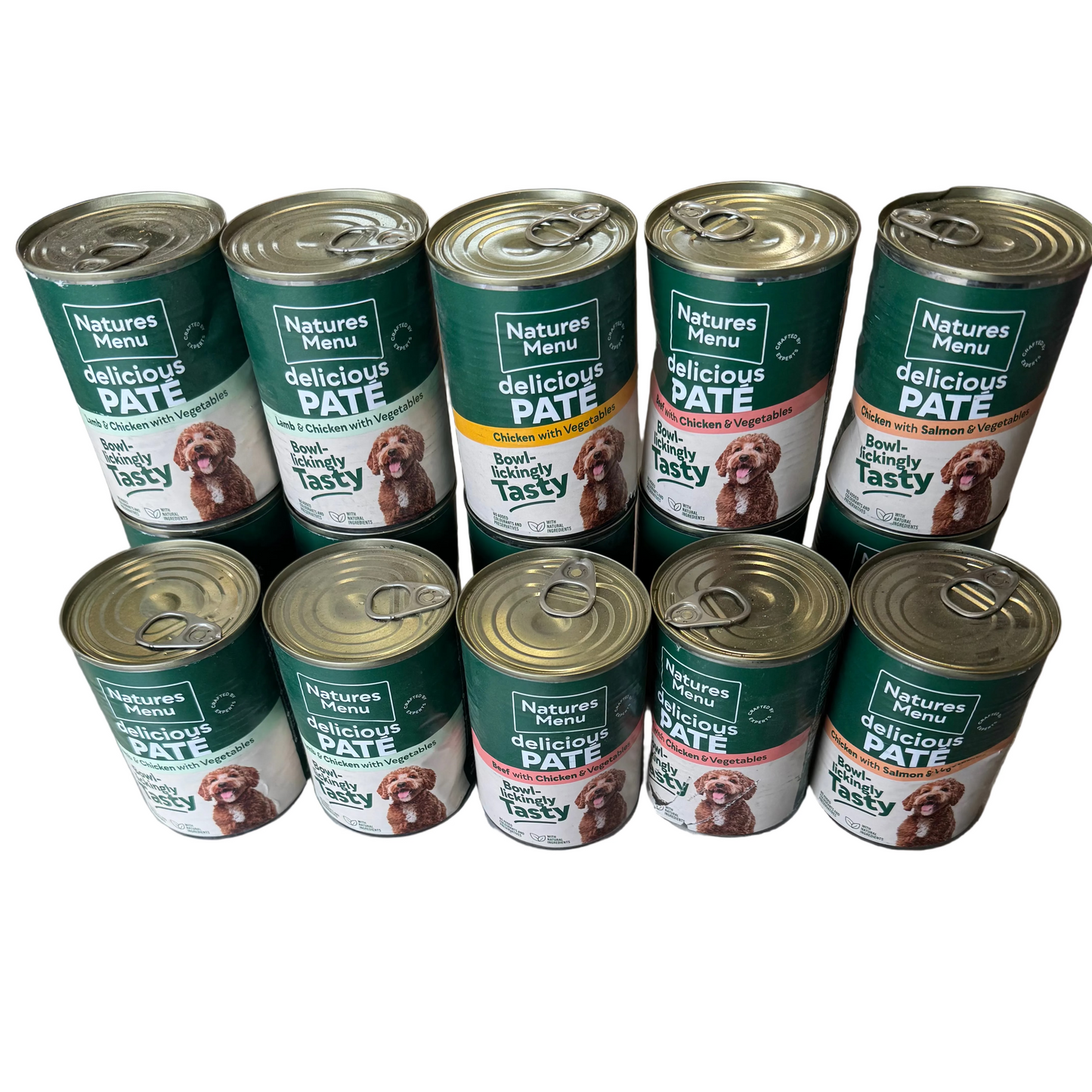 15 x 400g Natures Menu Pate Mixed Flavours Wet Dog Food - Discounted Stock