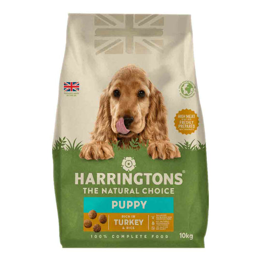 10KG Harringtons Puppy Turkey & Rice Dog Food - Discounted Stock