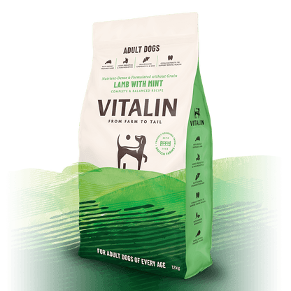 12KG Vitalin Lamb with Mint Adult Dog Food - Discounted Stock