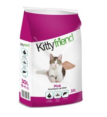 30L Kitty Friend Pink Absorbent Cat Litter - Discounted Stock
