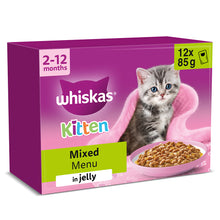 Whiskas Kitten Mixed Menu in Jelly 12x85g Cat Food - Damaged Packaging