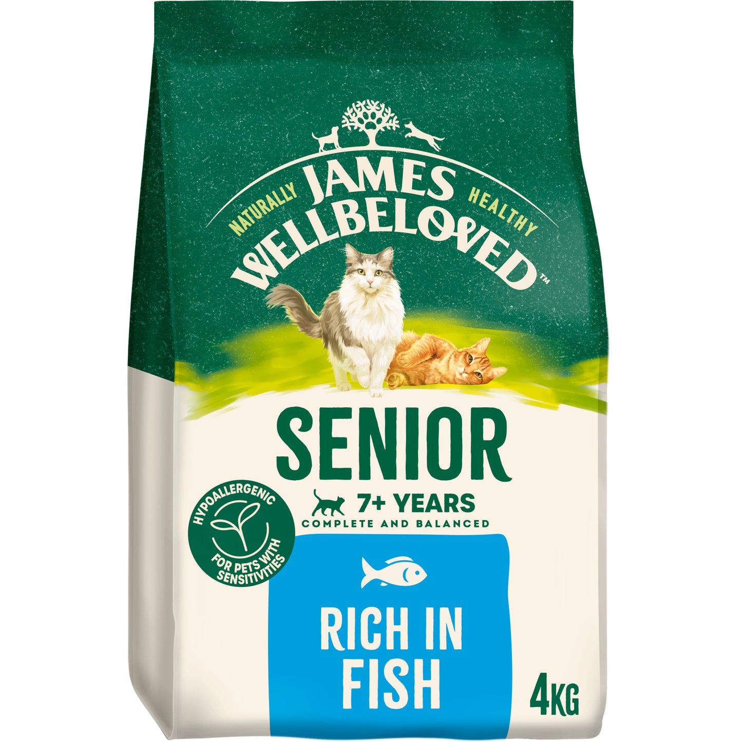 4KG James Wellbeloved Fish Cat Food - Damaged Packaging