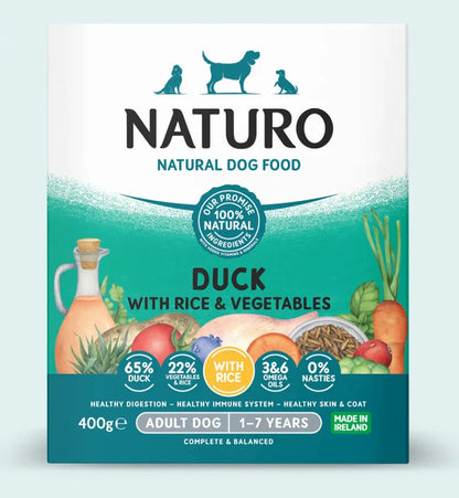 Nature Duck Wet Dog Food Trays 6x400g - Discounted Stock