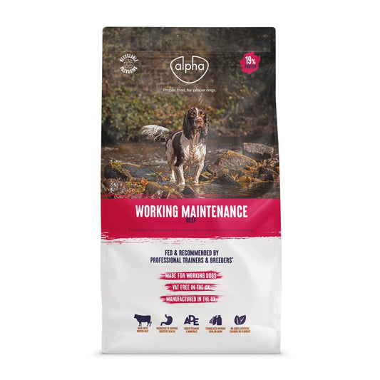 15KG Alpha Working Maintenance Dog Food - Discounted Stock