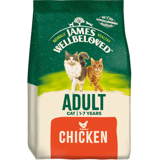 4kg James Wellbeloved Adult Chicken Cat Food - Discounted Stock