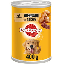 12x400g Pedigree Chicken in Gravy Dog Food Tins - Damaged Packaging