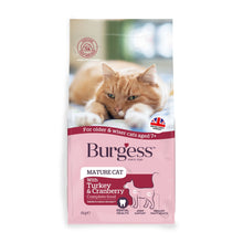 4KG Burgess Turkey & Cranberry Mature Cat Food - Damaged Packaging