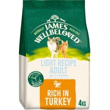 4KG James Wellbeloved Light Recipe Turkey Cat Food - Damaged Packaging