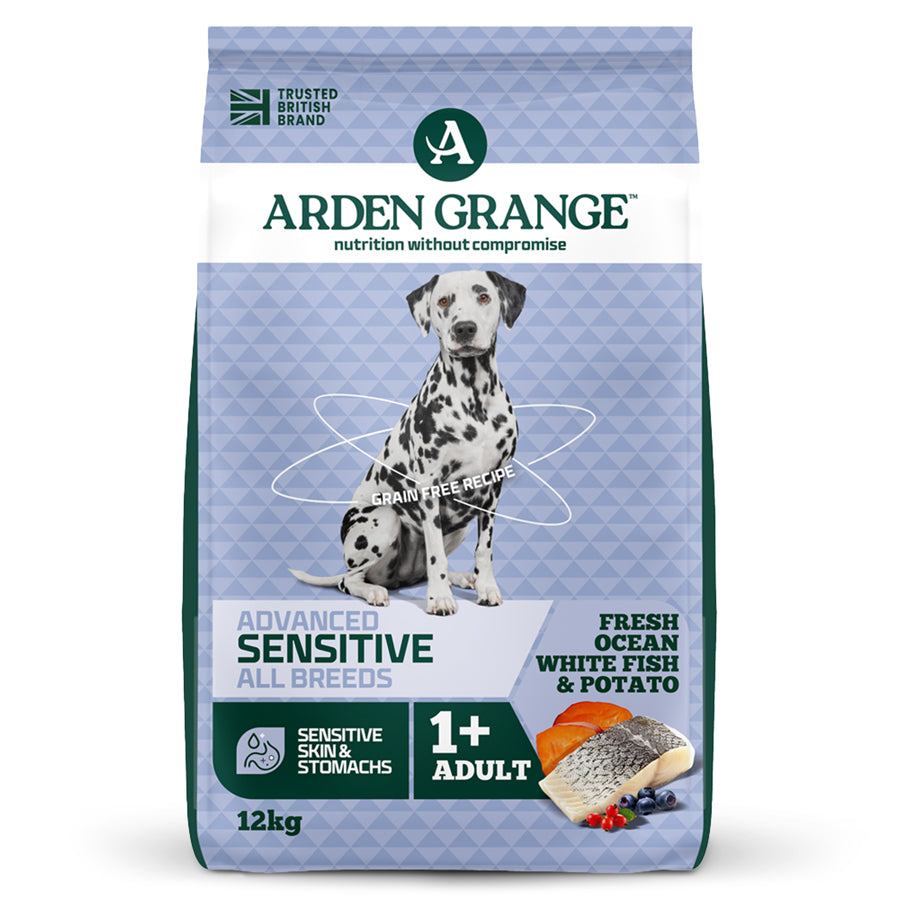 12KG Arden Grange Dog Food Adult Sensitive  - Damaged Packaging