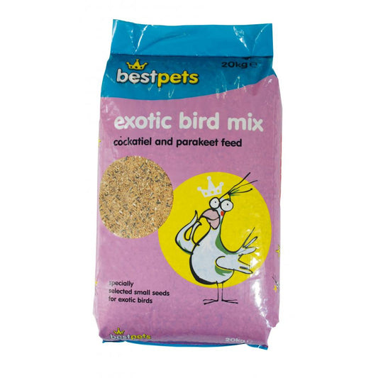 20KG BestPets Exotic Bird Mix - Cockatiel and Parakeet Feed