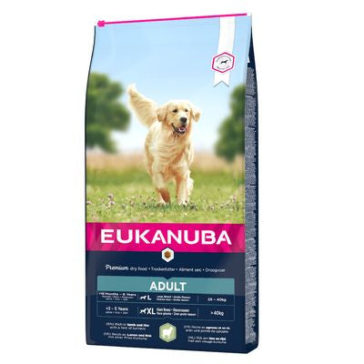 12KG Eukanuba L/XL Breed Lamb Dog Food - Discounted Stock