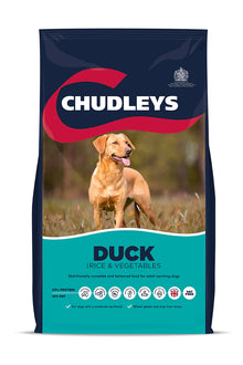 14KG Chudleys Duck with Rice & Veg Dog Food - Discounted Stock