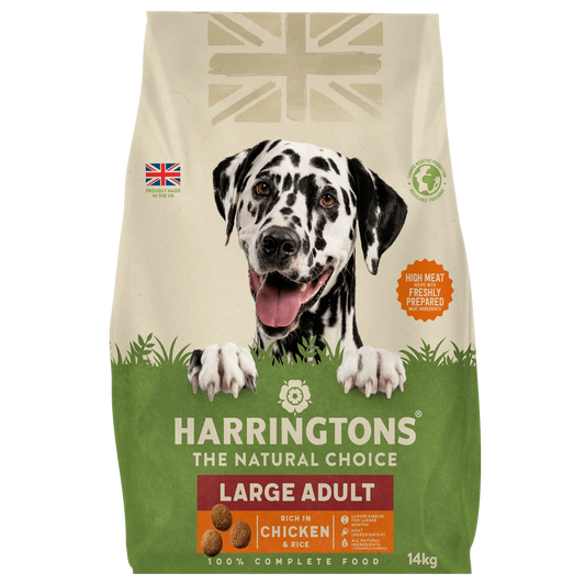14KG Harringtons Large Breed Chicken & Rice Adult Dog Food - Discounted Stock