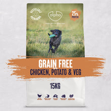 15KG Alpha Grain Free Chicken, Potato & Veg Dog Food - Discounted Stock