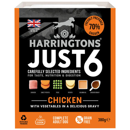Harringtons Just 6 Grain Free Complete Mixed Wet Dog Food - Discounted Stock (BBE - 02/2025)