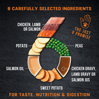 Harringtons Just 6 Grain Free Complete Mixed Wet Dog Food - Discounted Stock (BBE - 02/2025)