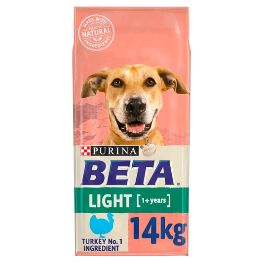 14KG Beta Light Adult Turkey Dog Food - Discounted Stock