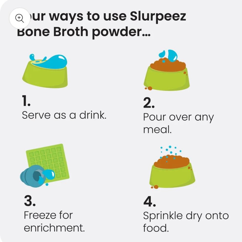 60g Slurpeez Bone Broth Powder - Amazing food supplement for dogs & cats high in collagen