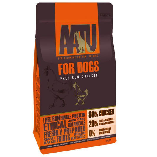 1.5KG AATU Free Run Chicken Grain Free Dog Food - Discounted Stock (BBD July 2025)