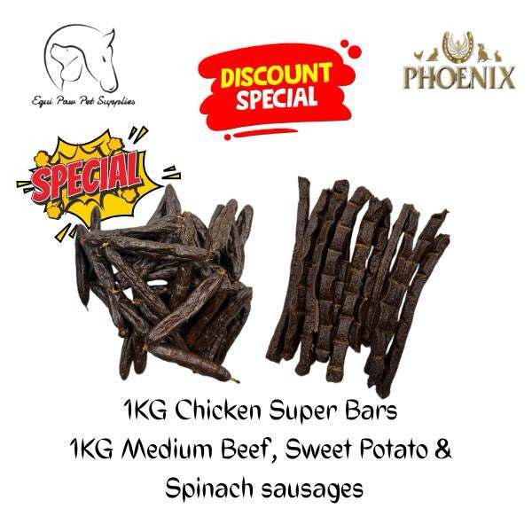 1KG Sausages & Super Bars - Super tasty dog treat / Training Treats